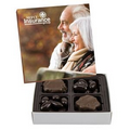 Square Custom Candy Box with Turtles and Chocolate Almonds